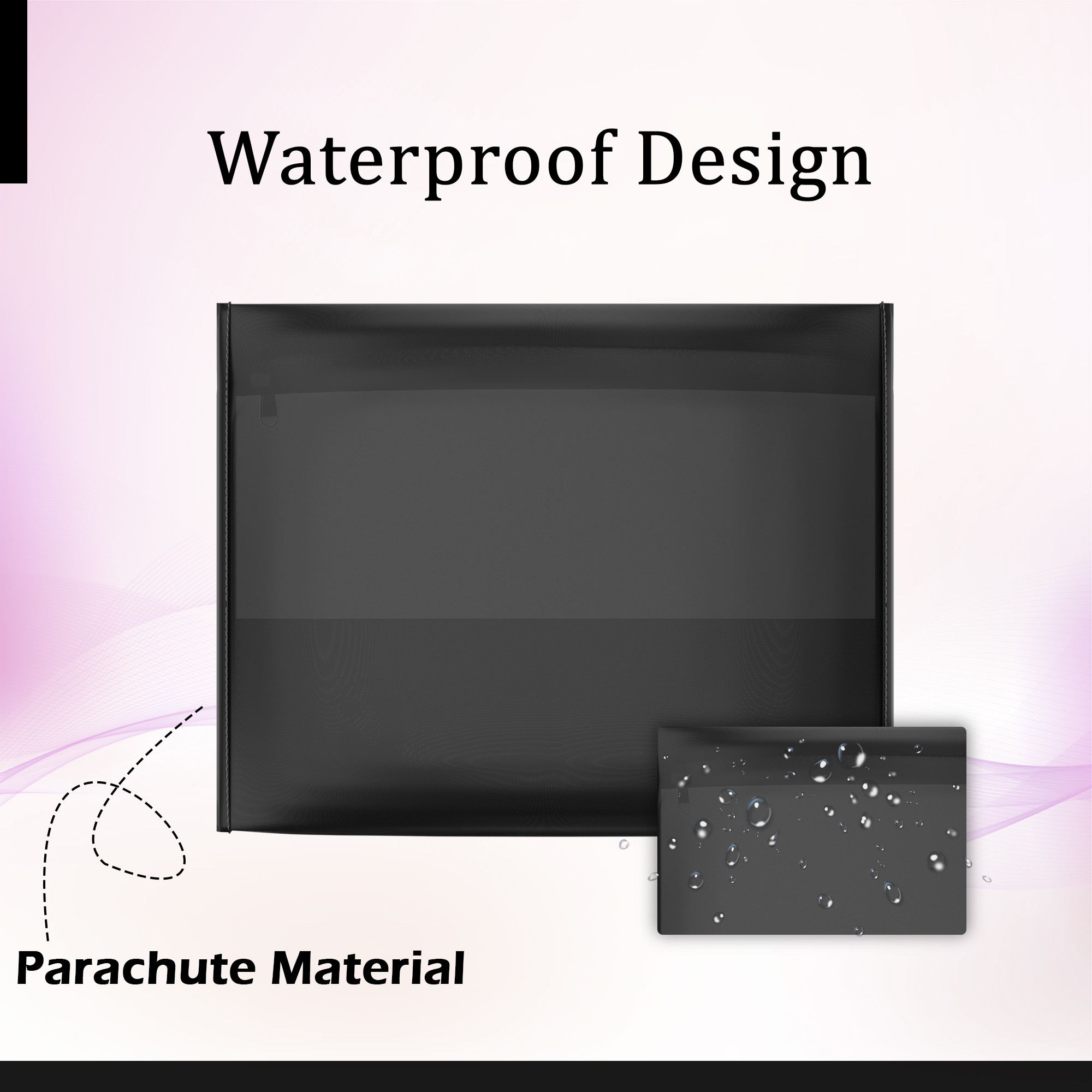 Kuber Industries  Waterproof Clothes Organizer  Saree  Dress Organizer For Wardrobe  Parachute Travel Storage Bag  Black