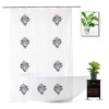Kuber Industries 0.30mm Rangoli Printed Stain Resistant, No Odor, Waterproof PVC AC/Shower Curtain With Hooks,7 Feet (Transparent)