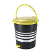 10 Ltr Plastic Pedal Dustbin With Handle | Lightweight & Multipurpose Garbage Waste Bin For Home, Kitchen, Bathroom & Office | Black & Green