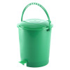 10 Ltr Plastic Pedal Dustbin With Handle | Lightweight &amp; Multipurpose Garbage Waste Bin For Home, Kitchen, Bathroom &amp; Office | Green