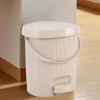 10 Ltr Plastic Waste Basket for Kitchen Dustbin with Lid &amp; Removable Inner Bucket | Office, Bathroom Dustbin Garbage Trash Can Pedal Bin | Dust Bins for Home Medium Size | Beige