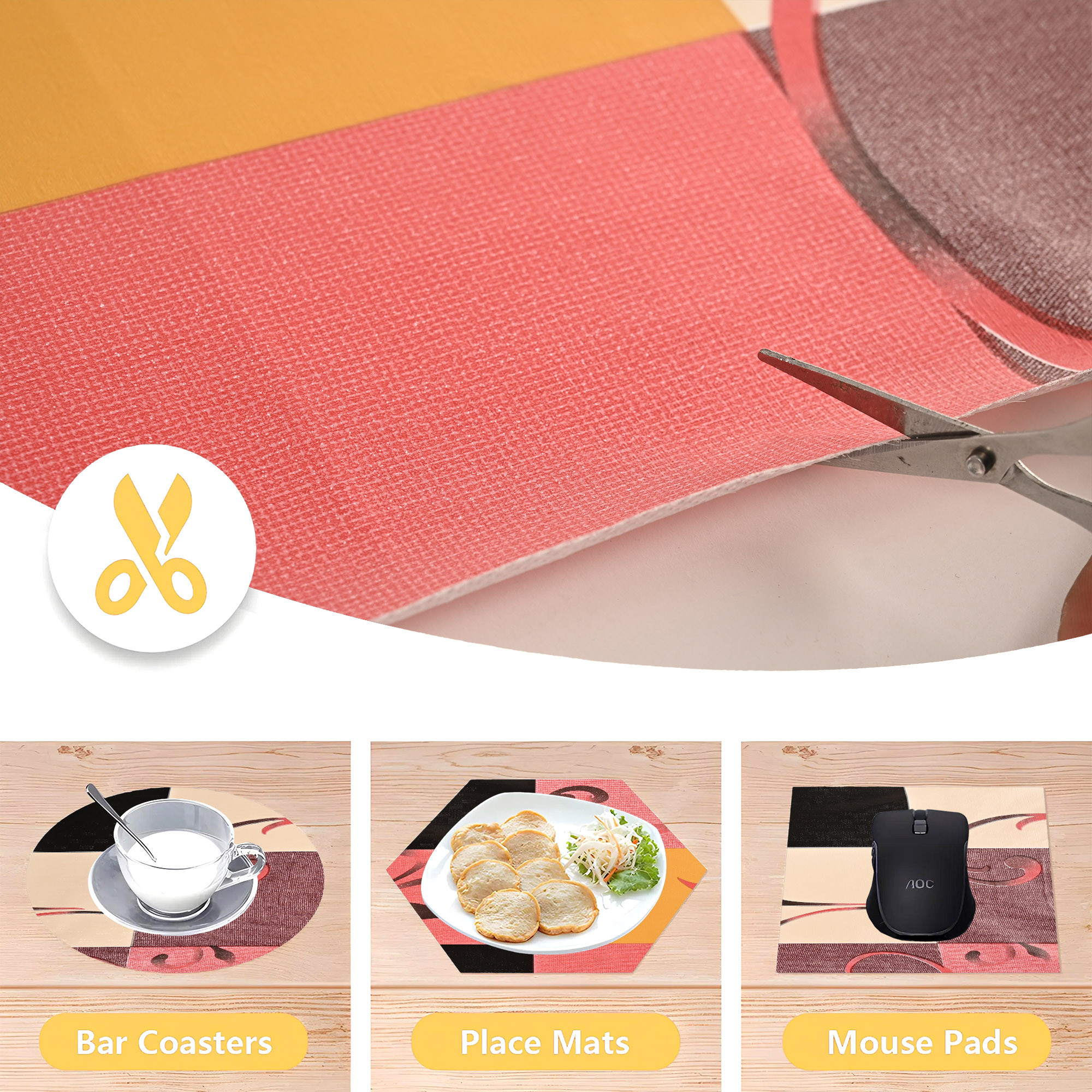 Kuber Industries 10 Meters Waterproof  Durable Kitchen Mats for Shelf Liner Roll  Wipeable Fridge Sheets for Shelves Cabinet Drawer  Pink  Yellow Checks