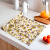 10 Meters Waterproof & Durable Kitchen Mats for Shelf Liner Roll | Wipeable Fridge Sheets for Shelves Cabinet Drawer | Grey & Green Leaf - Cream