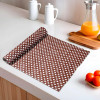 10 Meters Waterproof & Durable Kitchen Mats for Shelf Liner Roll | Wipeable Fridge Sheets for Shelves Cabinet Drawer | White Polka Dot - Brown
