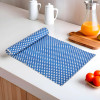 10 Meters Waterproof &amp; Durable Kitchen Mats for Shelf Liner Roll | Wipeable Fridge Sheets for Shelves Cabinet Drawer | White Polka Dot - Blue