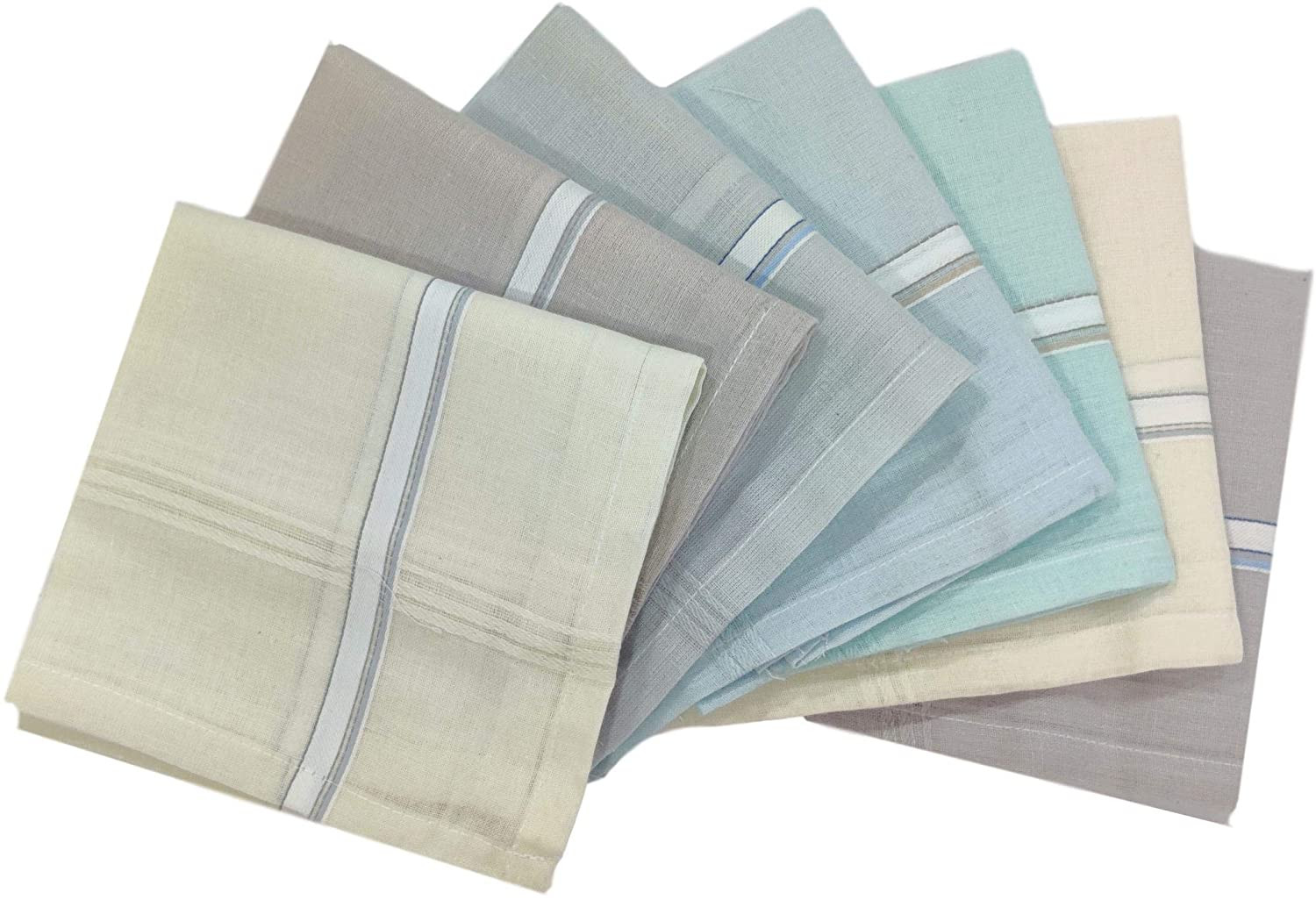 Kuber Industries 100% Cotton Premium Collection HAndkerchiefs Hanky For Men,(Lite Colour)