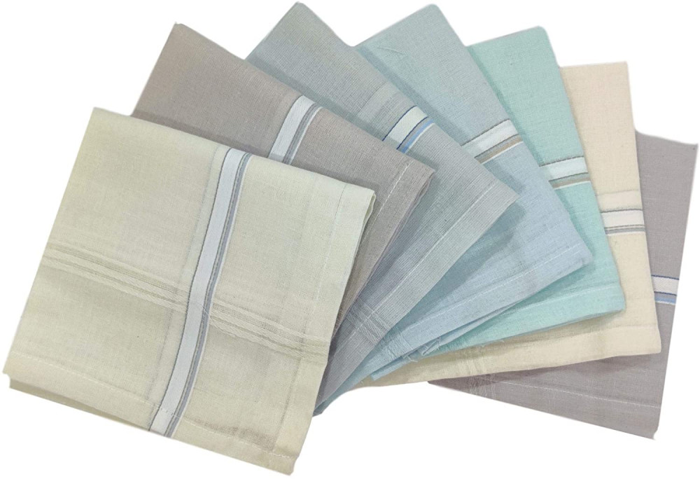 Kuber Industries 100% Cotton Premium Collection HAndkerchiefs Hanky For Men,(Lite Colour)