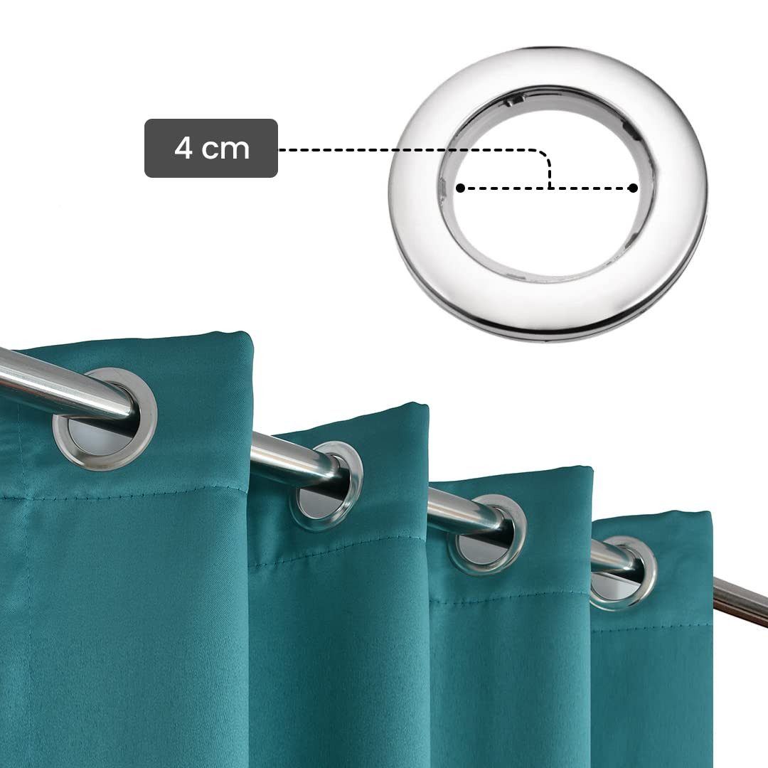 Kuber Industries 100% Room Darkening Black Out Curtain I 5 Feet Window Curtain I Insulated Heavy Polyester Solid Curtain|Drapes with 8 Eyelet for Home & Office (Aqua)