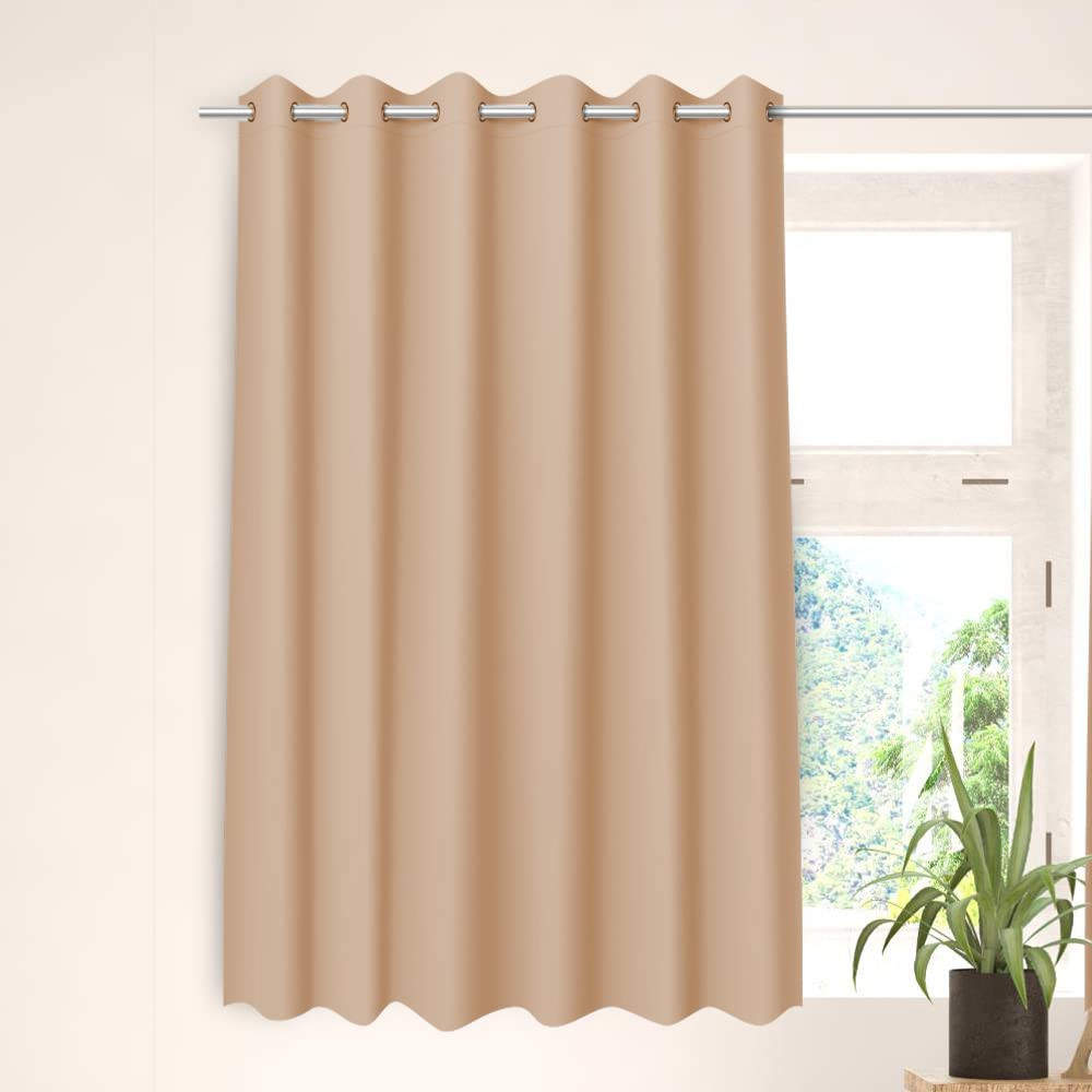 Kuber Industries 100% Room Darkening Black Out Curtain I 5 Feet Window Curtain I Insulated Heavy Polyester Solid Curtain|Drapes with 8 Eyelet for Home & Office (Gold)