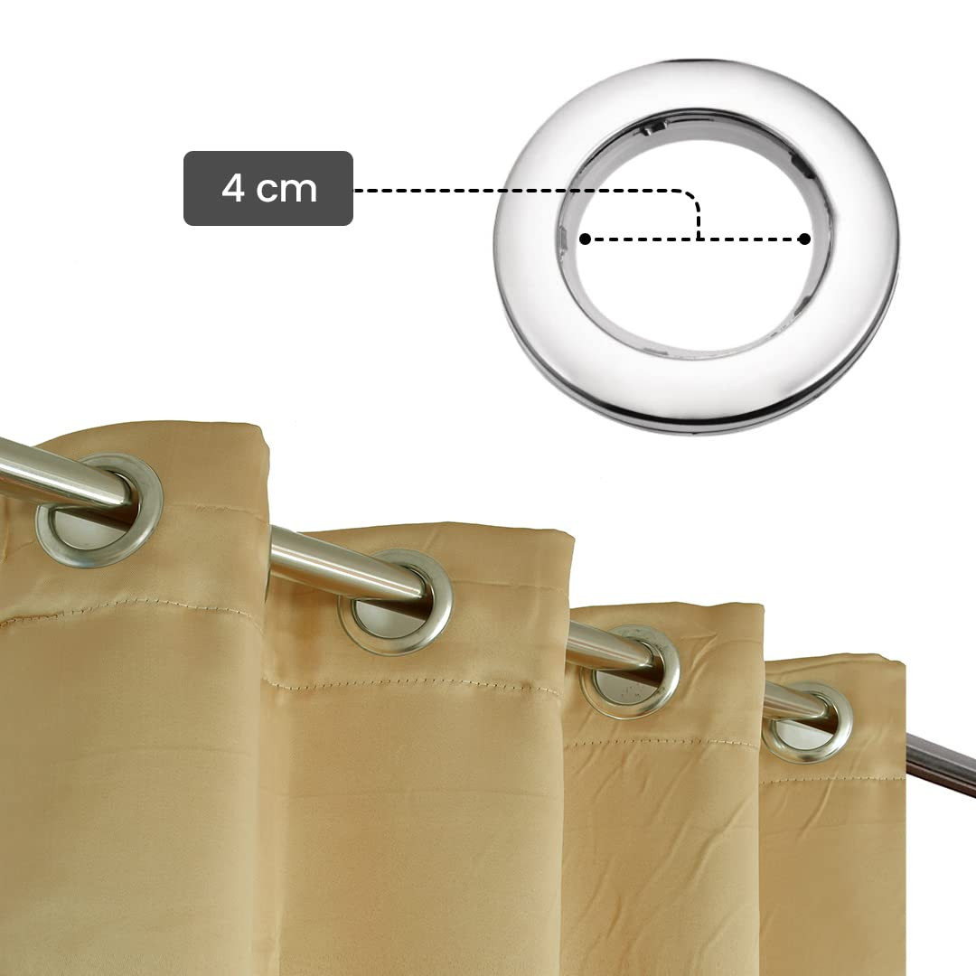 Kuber Industries 100% Room Darkening Black Out Curtain I 5 Feet Window Curtain I Insulated Heavy Polyester Solid Curtain|Drapes with 8 Eyelet for Home & Office (Gold)