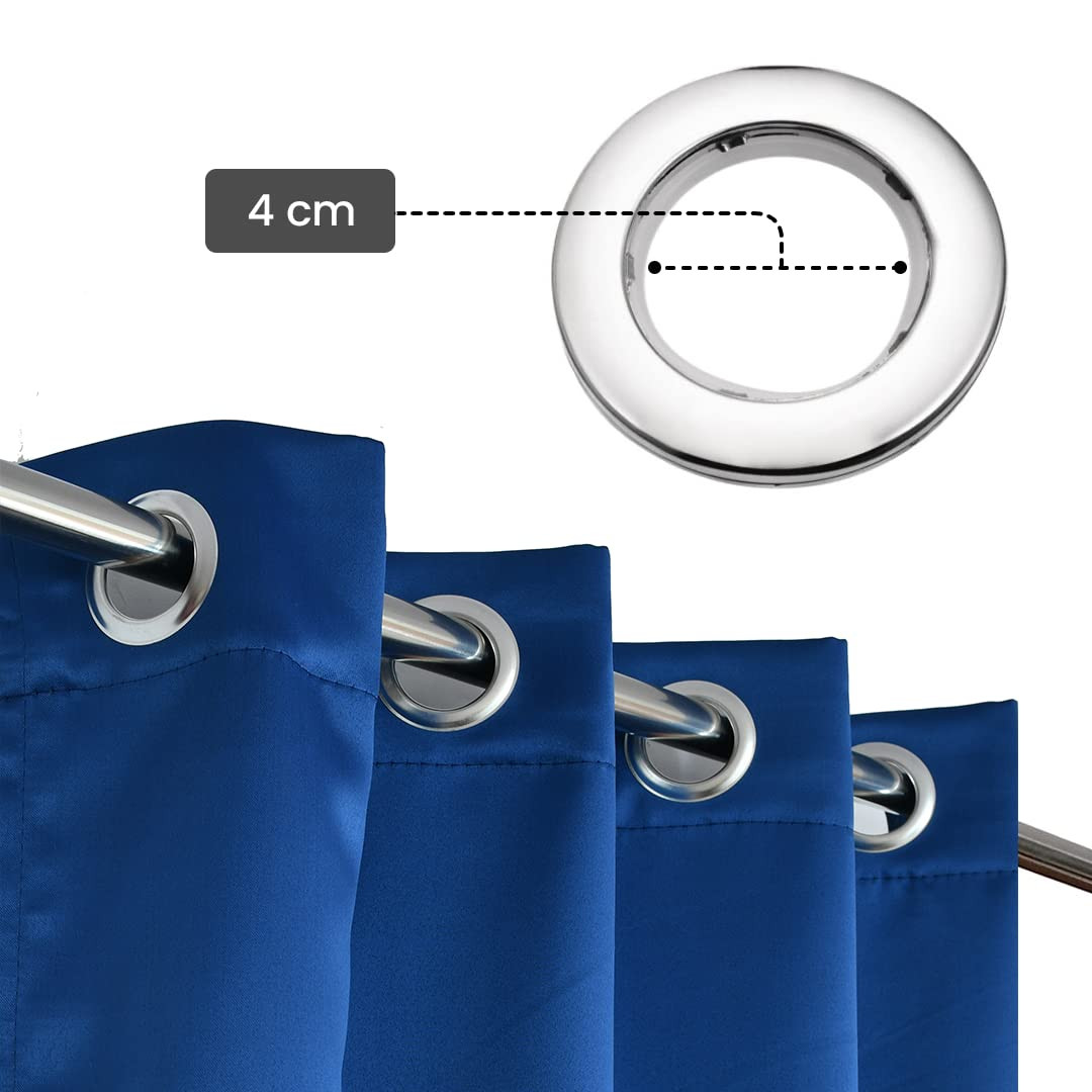 Kuber Industries 100% Room Darkening Black Out Curtain I 5 Feet Window Curtain I Insulated Heavy Polyester Solid Curtain|Drapes with 8 Eyelet for Home & Office (Blue)