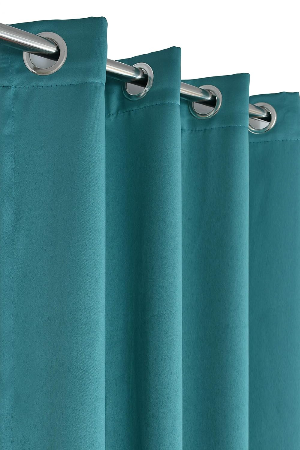 Kuber Industries 100% Room Darkening Black Out Curtain I 7 Feet Door Curtain I Insulated Heavy Polyester Solid Curtain|Drapes with 8 Eyelet for Home & Office (Aqua)