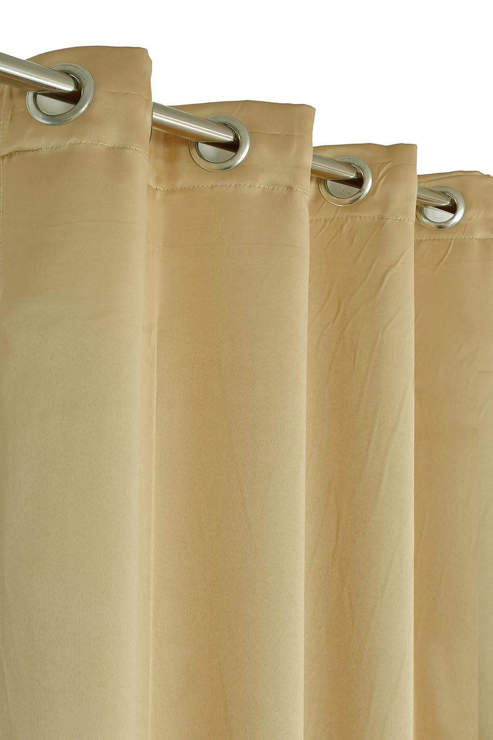Kuber Industries 100% Room Darkening Black Out Curtain I 7 Feet Door Curtain I Insulated Heavy Polyester Solid Curtain|Drapes with 8 Eyelet for Home & Office (Gold)