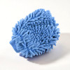 100GSM Double-Sided Microfiber Gloves for Cleaning | Kitchen &amp; Home Dusting Mitt | Chenille Car Wash Hand Gloves - Blue