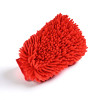 100GSM Double-Sided Microfiber Gloves for Cleaning | Kitchen &amp; Home Dusting Mitt | Chenille Car Wash Hand Gloves - Red