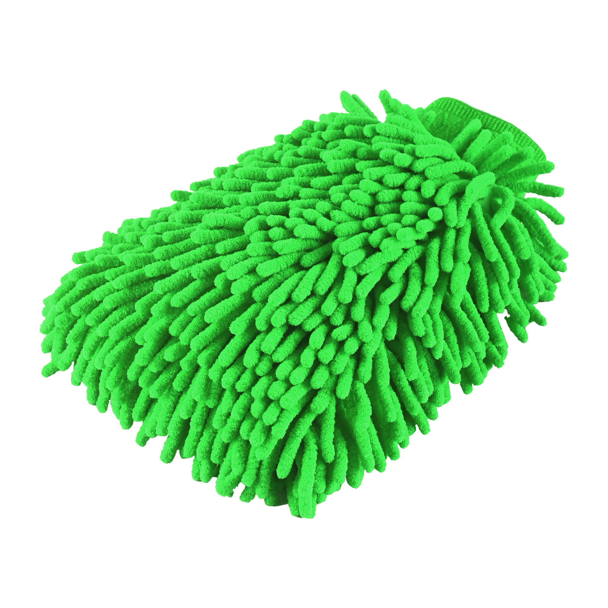 Kuber Industries 100GSM Microfiber Double Sided car washing gloves  Super Absorbent Chenille Mitt Gloves Perfect Wash Cleaning for Bike Auto Cars Interior and Exterior  Green