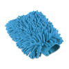 100GSM Microfiber Double Sided Car Washing Gloves | Super Absorbent Chenille Mitt Gloves - Perfect Wash Cleaning for Bike, Auto, Cars Interior and Exterior | Blue