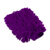 100GSM Microfiber Double Sided car washing gloves | Super Absorbent Chenille Mitt Gloves Perfect Wash Cleaning for Bike, Auto, Cars Interior and Exterior | Purple