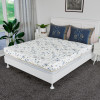 100x108 Inch Cotton Bedsheets for Double Bed with 2 Pillow Covers | Easy to Wash & Maintain Double Bedsheet Cotton Fabric for Daily Use | Embroidery Flower -Blue