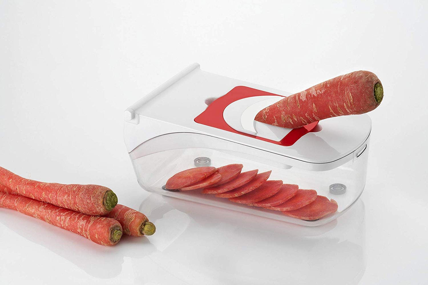 Kuber Industries 12 in 1 Multipurpose Fruit & Vegetable Cutter - Chopper, Dicer,Grater, Slicer, All In One (Red)-KUBMART1332