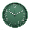 12 Inch Wall Clock for Home & Office | Non-Ticking Quartz Sweep | Analog Number Wall Clock for Living Room | Easy-to-Read Numbers | Battery not Included | NC-21418 | Green
