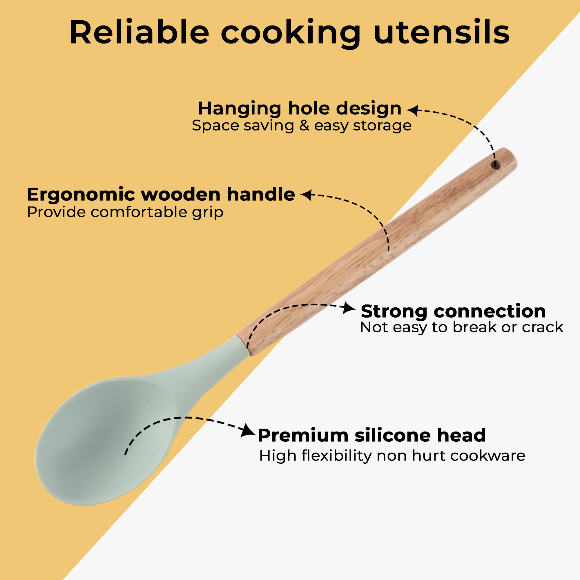 Kuber Industries 12 Pcs with Holder Silicone Nonstick Spatula Set  Heat Resistant Spatula for Kitchen  Kitchen Accessories Items for Cooking Baking  Mixing  HW-1-MINT  Mint