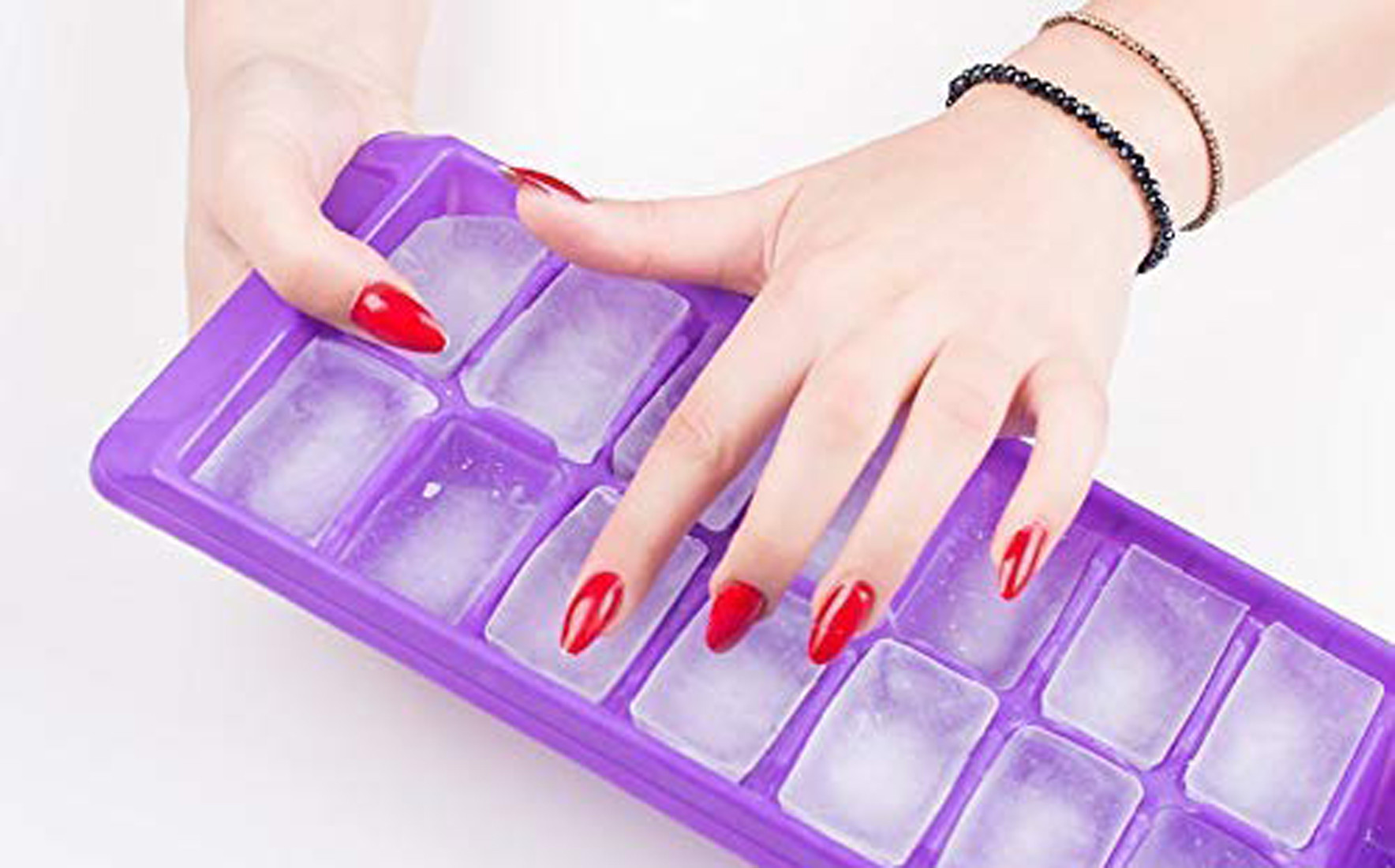 Kuber Industries 14 Cubes Plastic Unbreakable Virgin Plastic Ice Cube Tray (Multi)-KUBMART3210