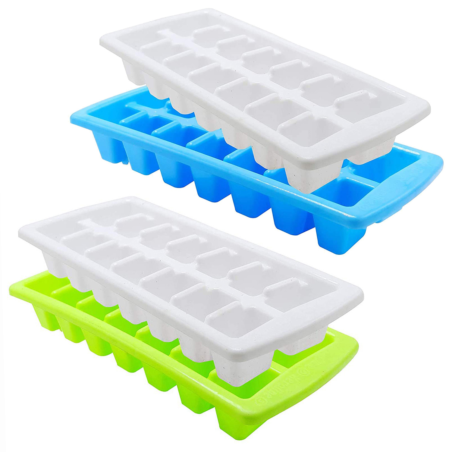 Kuber Industries 14 Cubes Plastic Unbreakable Virgin Plastic Ice Cube Tray (Multi)-KUBMART3210