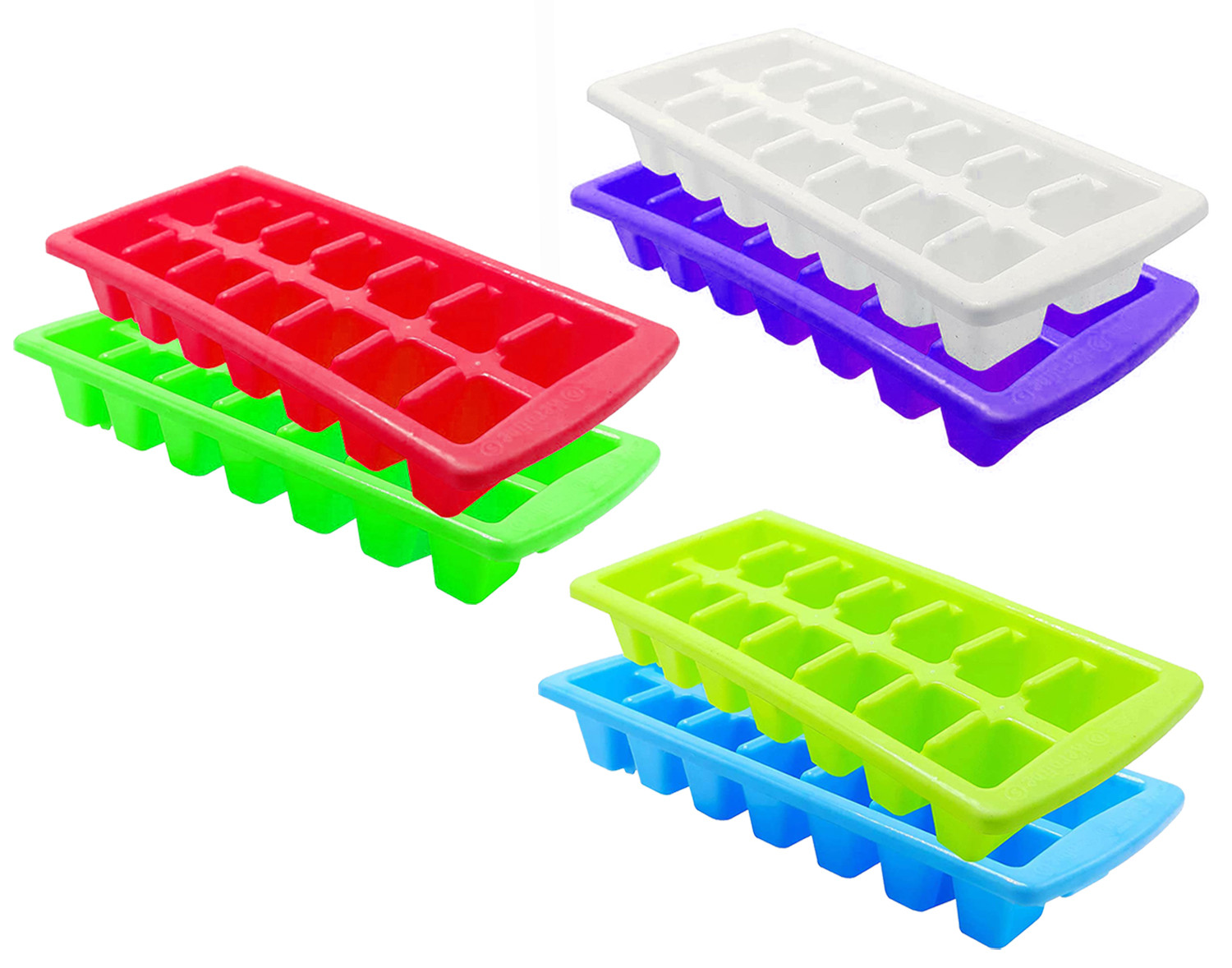 Kuber Industries 14 Cubes Plastic Unbreakable Virgin Plastic Ice Cube Tray (Multi)-KUBMART3210