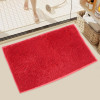 14x21 Inch Anti Skid Mat for Bathroom Floor | Anti Slip Paydan / Footmat for Home &amp; Kitchen | Doormat &amp; Bathroom Mat for Indoor / Outdoor | Plain Fur - Red