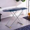 15 Inch Metal Ironing Board Foldable and Height Adjustable with Press Holder | Iron Press Table for Clothes | Anti-Slip Feet &amp; Heat-Resistant Iron Table Cover | Abycon - Grey