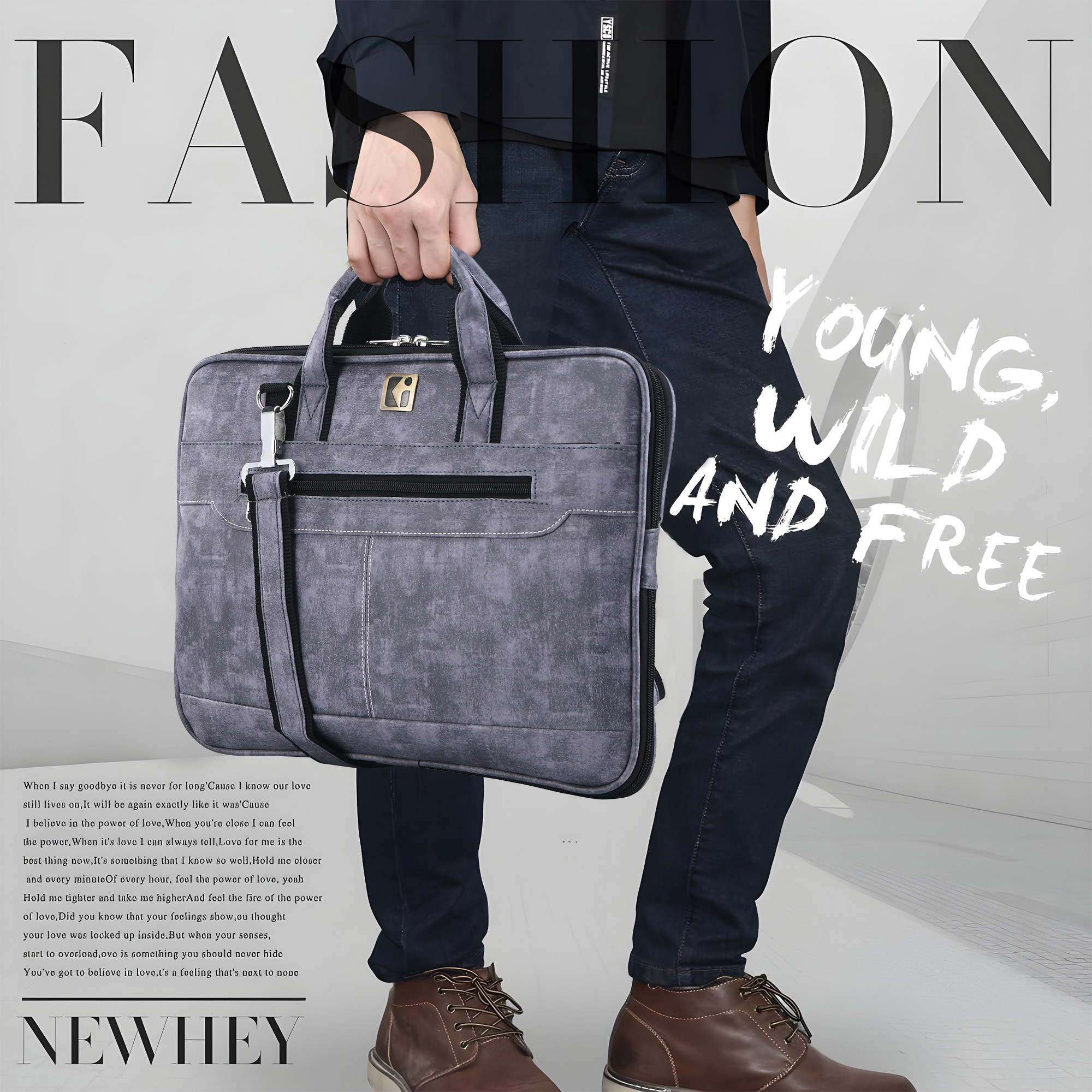 Kuber Industries 156 Inch Premium Leather Office Laptop Bag for Men and Women  Professional Laptop Carry Bag for Corporate Use  Adjustable Strap with2Compartments  Sandstone Grey