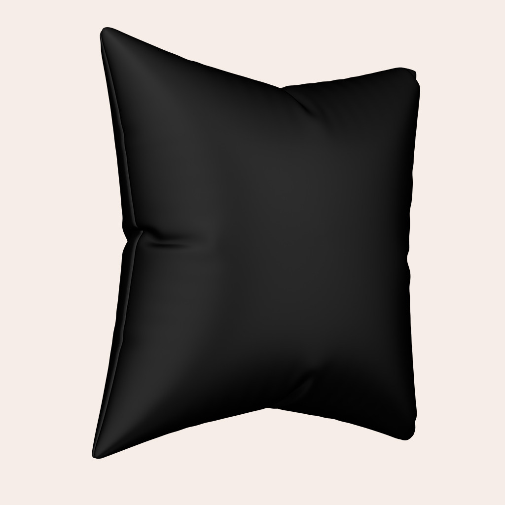 Kuber Industries 16x16 Inch Microfiber Cushion for Sofa  Washable Soft  Fluffy Sofa Cushion for Bedroom and Home Decor  Square Shape - Black