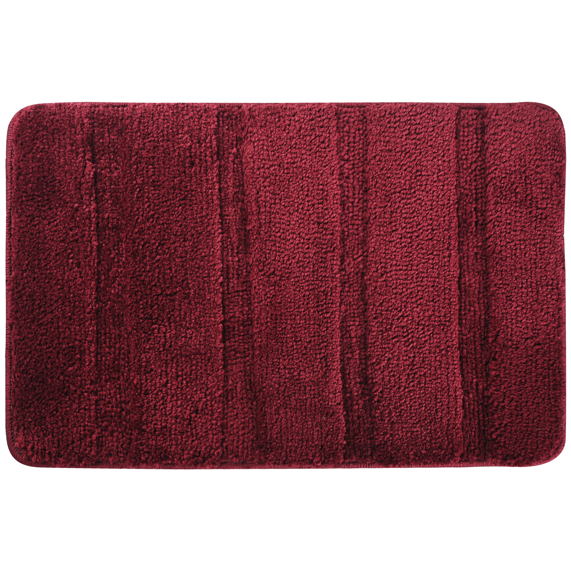 Kuber Industries 16x24 Inch Anti Skid Mat for Bathroom Floor  Anti Slip Paydan  Footmat for Home  Kitchen  Doormat  Bathroom Mat for Indoor  Outdoor  4 Stripes - Maroon