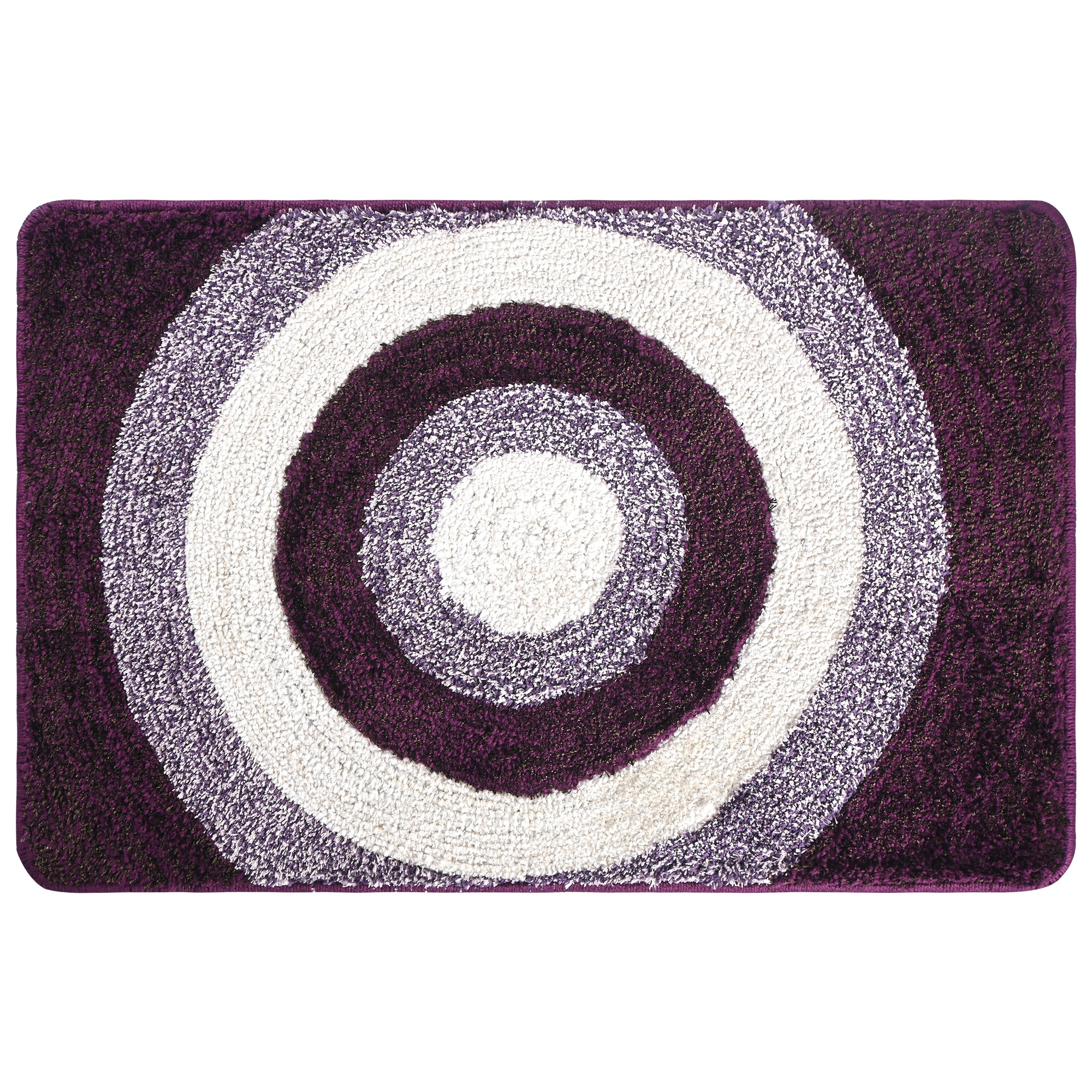 Kuber Industries 16x24 Inch Anti Skid Mat for Bathroom Floor  Anti Slip Paydan  Footmat for Home  Kitchen  Doormat  Bathroom Mat for Indoor  Outdoor  Gola Print - Violet  Cream