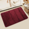 16x24 Inch Anti Skid Mat for Bathroom Floor | Anti Slip Paydan / Footmat for Home & Kitchen | Doormat & Bathroom Mat for Indoor / Outdoor | 4 Stripes - Maroon