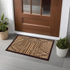 16x24 Inch Poly Wool Anti-Skid Doormats for Main Door Entrance | Soft Footmats for Home &amp; Kitchen | Washable/Non-Slip Floor Mat for Living Room Balcony | Chevron - Brown