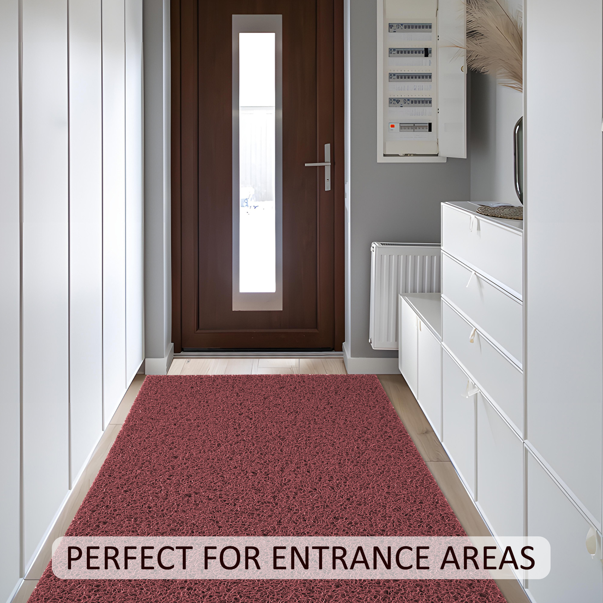 Kuber Industries 16x24 Inch Rubber PVC Water Absorbing Front Floor Mat  Door Mats for Home Entrance Large  Door MatsRugs for Office Bedroom  Kitchen  Anti Slip PaydanFoot Mat  Maroon