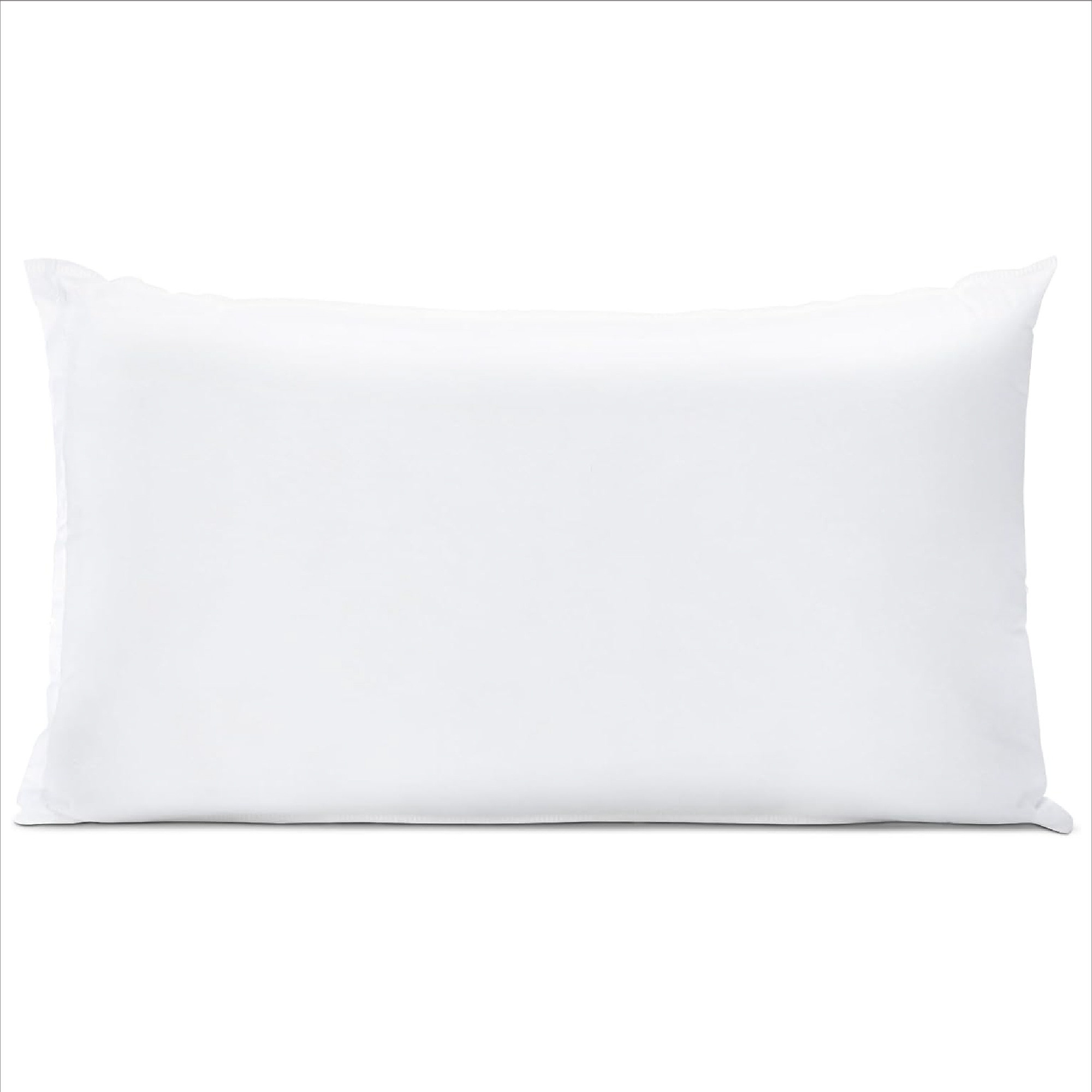 Kuber Industries 16x24 Inches Microfiber Soft Pillow for Sleeping  Comfortable Design Pillow for Bed  Back Support - Ensures Comfortable Rest  Naps  Plain White