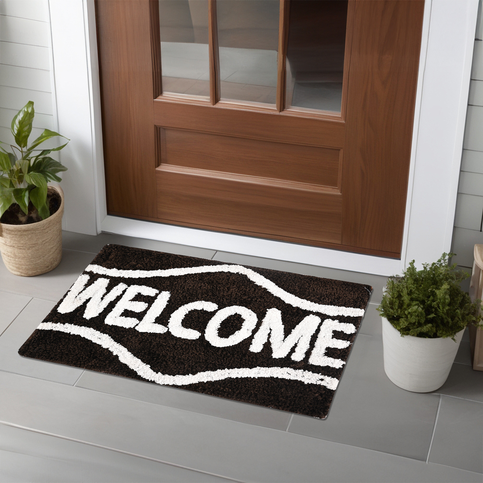 Kuber Industries 16x24 Inches Rectangle Super Soft Door Mats for Home  Living Room  Rainy Season Mats for Floor  Footmats for Bedroom Kitchen  Balcony  Coffee