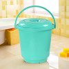 18L Bucket for Bathroom, Kitchen &amp; Home with Lid &amp; Carry Handle | Portable Storage Container Hot &amp; Cold Water Bucket/Balti for Cleaning | Green