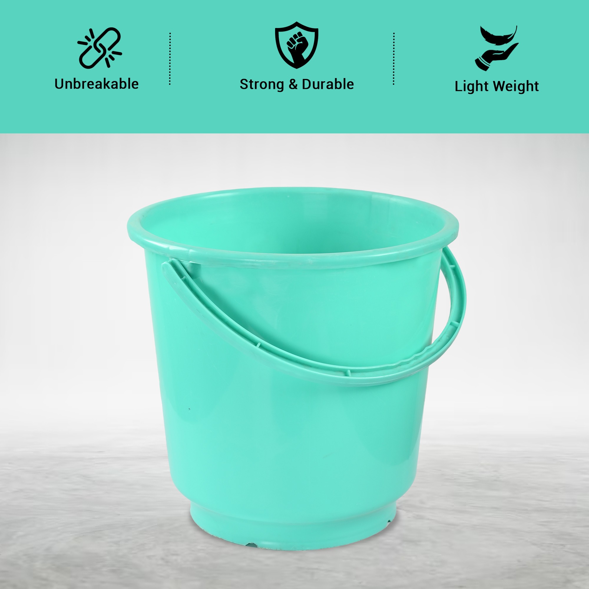 Kuber Industries 18L Bucket for Bathroom Kitchen  Home with Lid  Carry Handle  Portable Storage Container Hot  Cold Water BucketBalti for Cleaning  Green