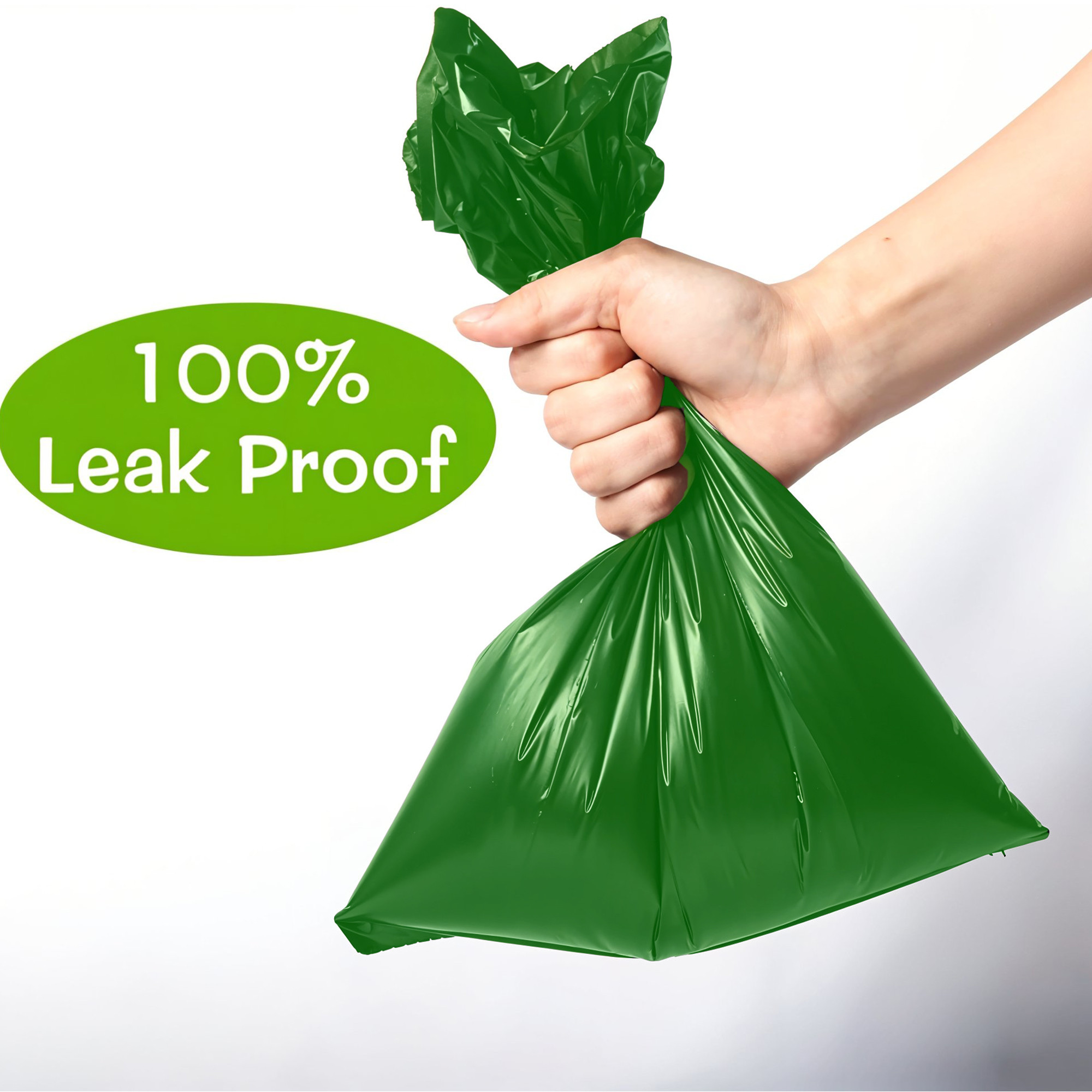 Kuber Industries 19x21 Inches Premium Garbage Bags for Dustbin Dustbin BagTrash Bag For Dry  Wet waste  Odour Free Green Dustbin Bag for Home Office Hotels Hospitals