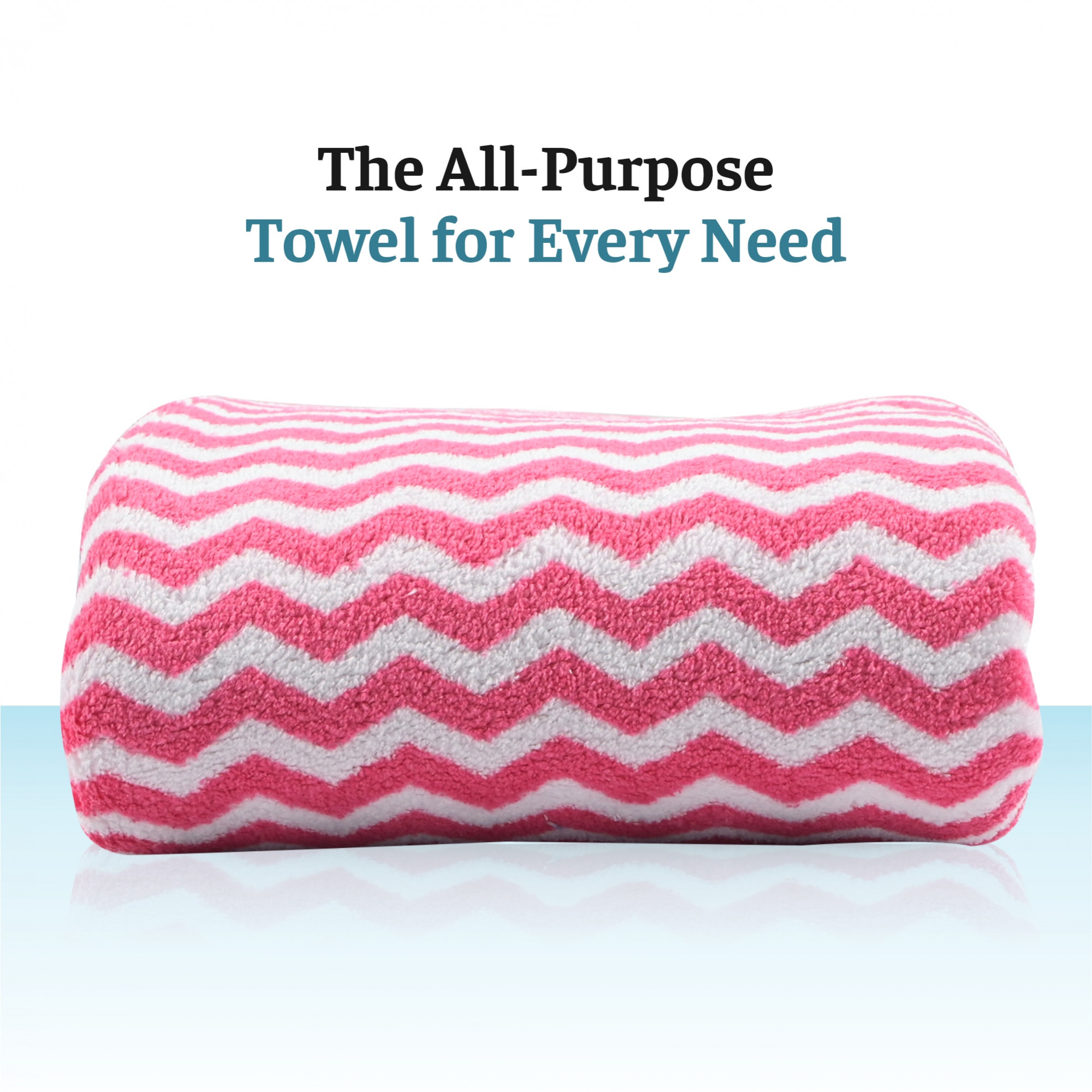 Kuber Industries 19x38 Inch Microfiber Soft Face Towels for Women and Men  280 GSM Quick Dry  Absorbent Hanging Hand Towels for Wash Basin Bathroom Kitchen and Home  Zig Zag - Pink