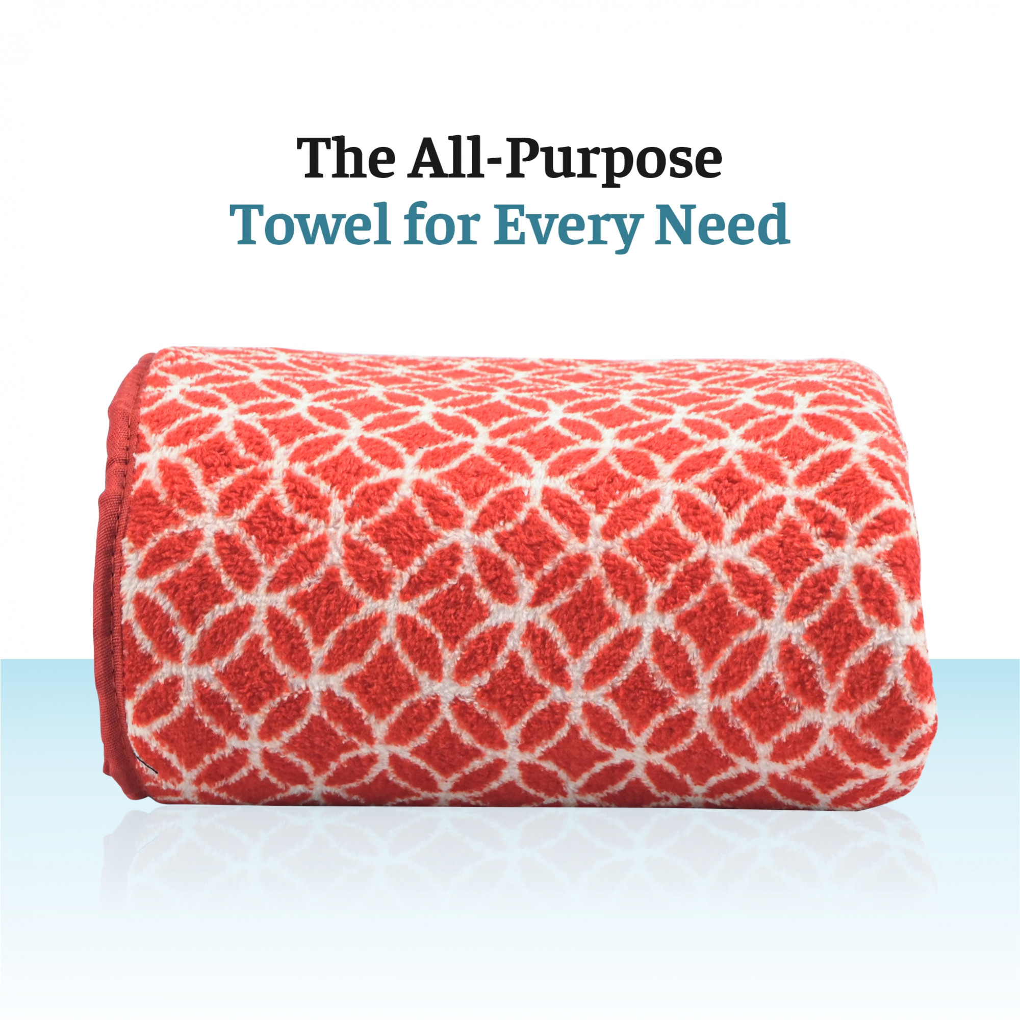 Kuber Industries 19x38 Inch Microfiber Soft Face Towels for Women and Men  280 GSM Quick Dry  Absorbent Hanging Hand Towels for Wash Basin Bathroom Kitchen and Home  Circle - Red