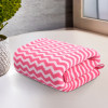 19x38 Inch Microfiber Soft Face Towels for Women and Men | 280 GSM Quick Dry & Absorbent Hanging Hand Towels for Wash Basin Bathroom, Kitchen and Home | Zig Zag - Pink