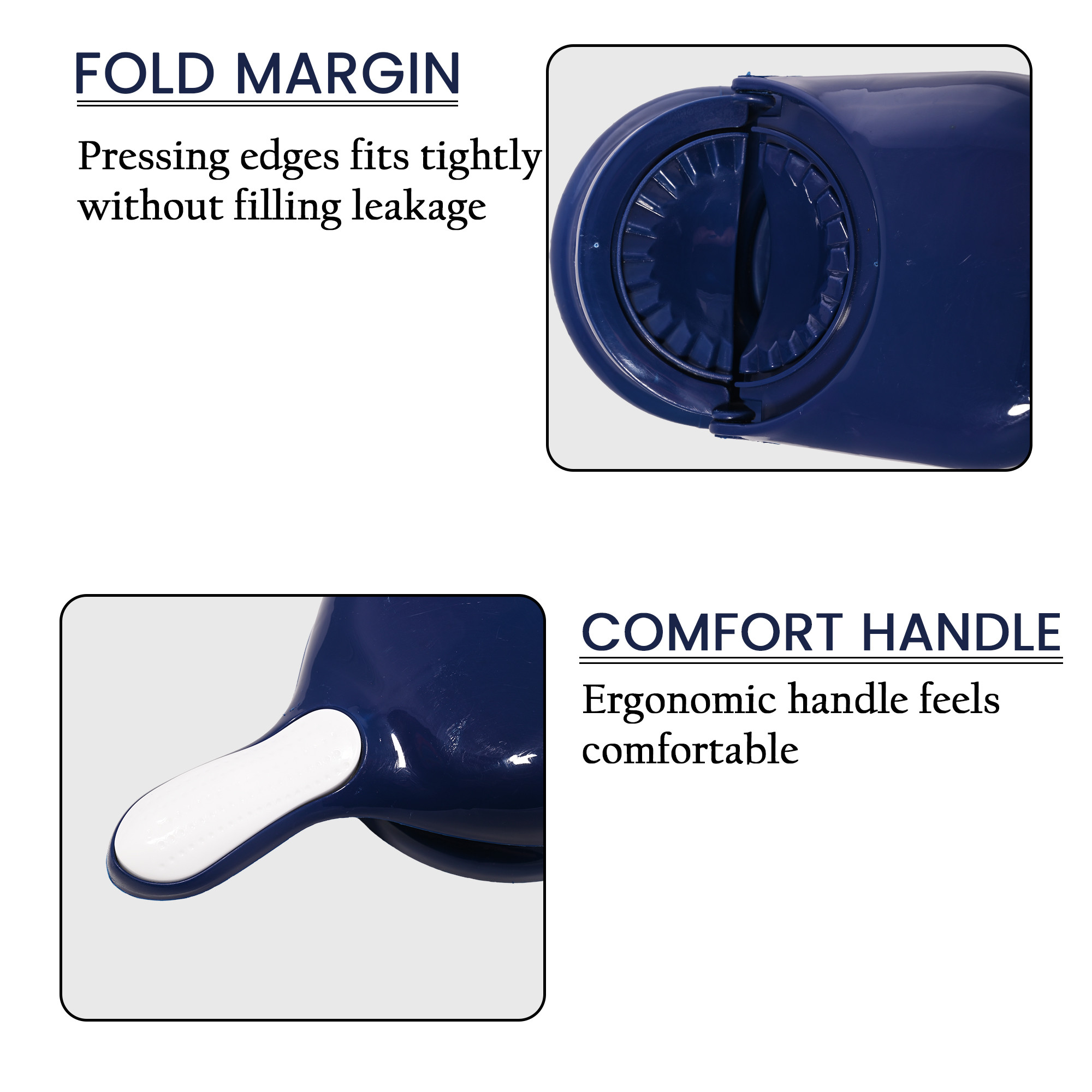 Kuber Industries 2 in 1 Momo  Gujiya Ghughra Dumbling Pressing Machine  Plastic Kolukattai Maker Mould for Kitchen  Puri kolukattai karjikai  Kadabu Maker Mold  Blue