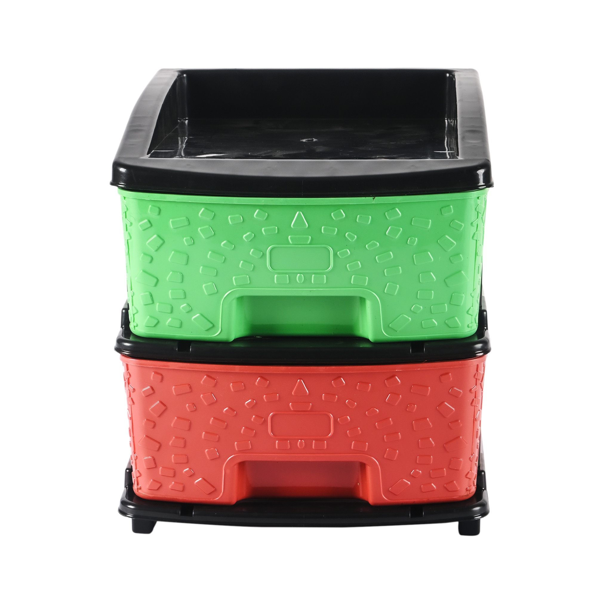 Kuber Industries 2-Layer  19 Ltr Plastic Drawer Storage Organiser  Modular Kitchen  Toy Organizer For Kids Room  Drawers Storage Organizer Rack  Multicolor