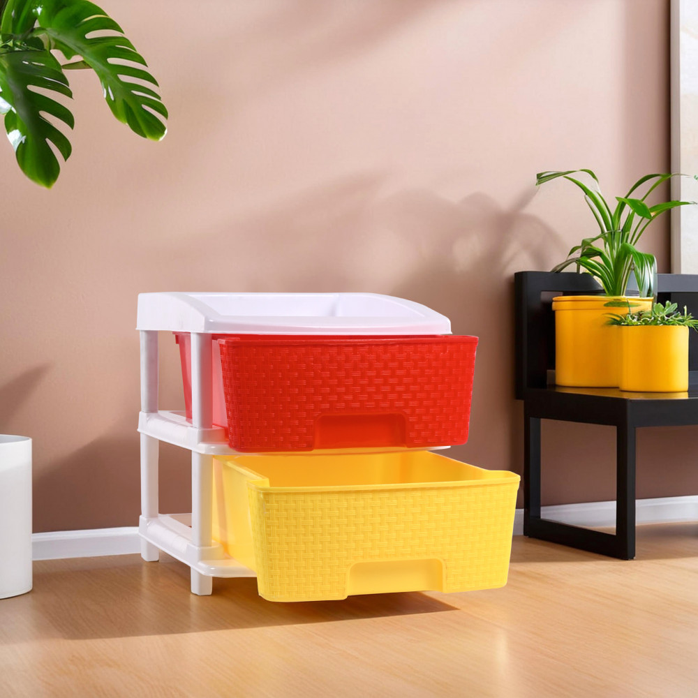 Image of Kuber Industries  Modular Drawer Storage Chest | Plastic Storage Rack for Home, Office, Hospital, Parlor, School & stationery Items | Multipurpose Cabinet Organizer | Multicolor