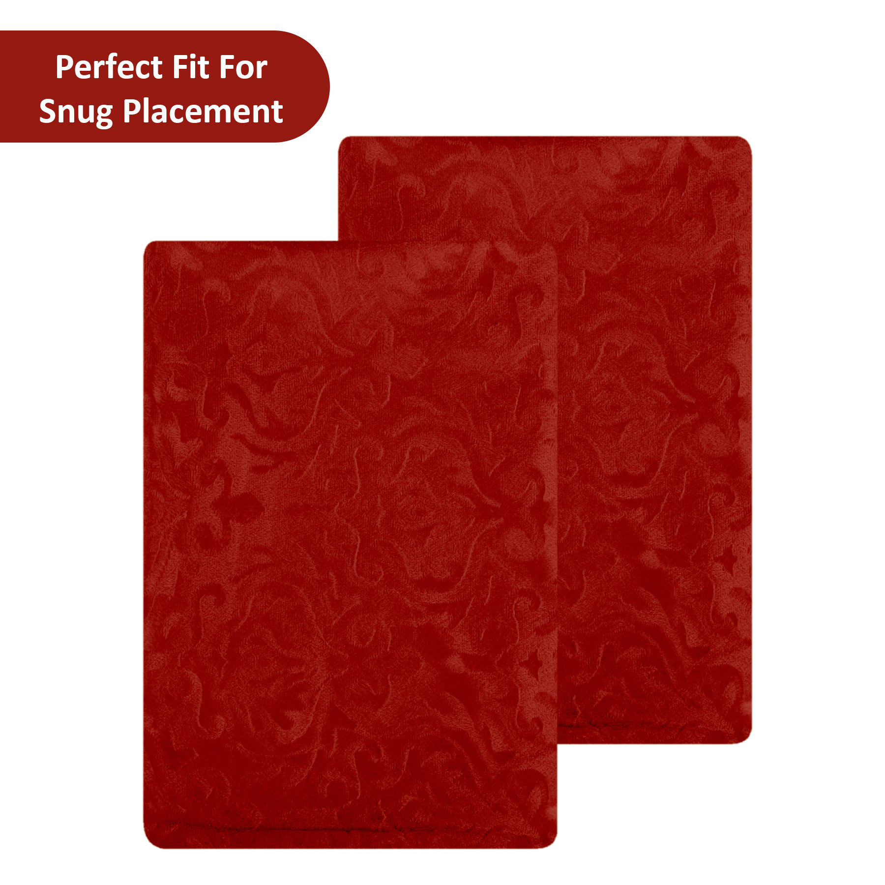 Kuber Industries 2 Pcs Aesthetic BolsterSide Pillow Cover with Dori for Sofa  Diwan  Washable Cylindrical Takiya  Round Pillow Cover for Home Decoration  Floral Design - Red